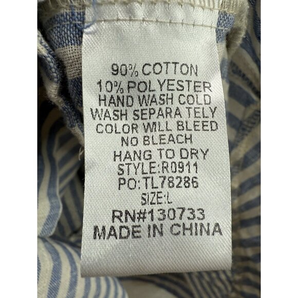 UMGEE Women's Striped Long Sleeve Button Up Shirt Size Large - Picture 7 of 9